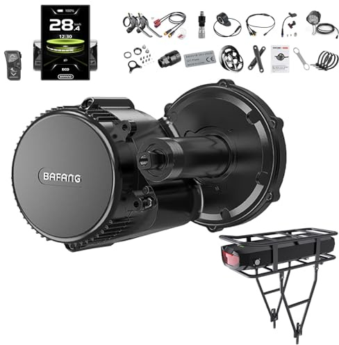 BAFANG Mittelmotor BBS02B 750W mit 48V 18,2Ah Gepäckträger Akku und DPC010 Display Mid Motor CAN Protokoll Electric Bike Umbausatz mit 44T Kettenblatt 8Fun Ebike Umbausatz für BB68-73mm Moutainbike