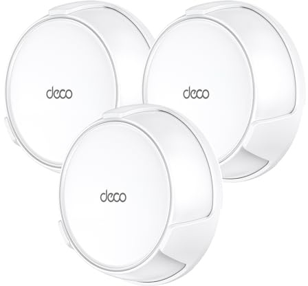 XLTTYWL Deco WiFi 7 Wall Mount Kit, Deco BE23/BE25/BE3600/BE5000 Router Mount Bracket Optimizes Space and Cable Management for TP Decos 7 Dual-Band WiFi 7 Mesh Wi-Fi System (White, 3-Pack)