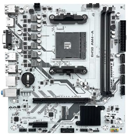 HYUIND Carte mère Fit for Machinist B450, processeur AMD, mémoire DDR4 Double Canal, Carte mère AM4, M.2 NVME (Compatible avec Les processeurs 5500, 5600 et 5600G)