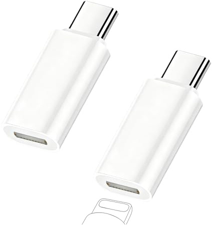 Wvxilyr 2 Stück Adapter 8-Pin auf USB C Kompatibel für iPhone 17, 16, 15 Pro Max Plus und iPad,für Schnell Laden,Typ-C auf 8-Pin Adapter, Nicht für Kopfhörer/USB-Stick