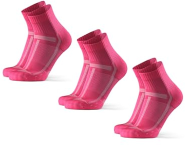 DANISH ENDURANCE Chaussettes de Running Mi-Hautes, Lot de 3 ou 5 | Chaussettes de Course Longue Distance, Rembourrées et Anti-Ampoules, Séchage Rapide pour Marathon et Été, Unisexe