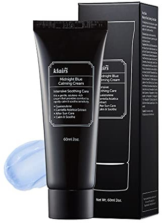 DearKlairs Mitternachtsblaue beruhigende Creme, für fettige, unruhige und empfindliche Haut, beruhigt und lindert schnell Empfindlichkeit (2 Unzen (1 Stück))