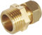 SOMATHERM FOR YOU, Raccord à compression laiton 12 mm - Mâle 15/21 pour tube cuivre - Idéal pour plomberie et réseaux d'eau sanitaire ou de chauffage - Étanchéité filet ou joint