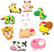 VLOOK Refrigerator Magnets Toddlers Farm Animal Fridge Magnets for Kid Girls Boys Whiteboard Educational Magnetic Toys for Preschool Learning