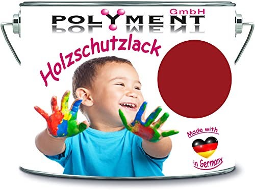 5 Liter Holzschutzlack Holzlack Holzlasur wetterbeständiger Langzeitschutz Wetterschutzfarbe Holzschutzfarbe (RAL 3003 Rubinrot)