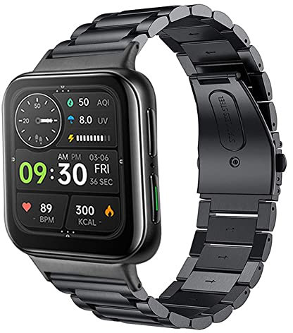 Tyogeephy Kompatibel mit Armband Rostfreier Stahl Metall Ersatz Bracelet Armband für Damen Herren Oppo Watch 41mm & 46mm Watch