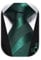 HISDERN Gestreifte Krawatten für Männer Krawatte und Einstecktuch Set für Hochzeit Party Arbeit Business Krawatte Herren Einstecktuch Kontrastfarbe Schlips Geschenke für Männer,Grün