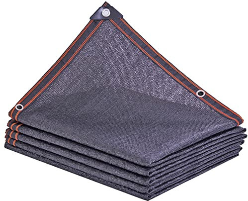 SANJIAOJIA Garten Schattiernetz,70% -80% Sonnenschutznetz,Schwarzes UV-Beständiges Gewebe Schattennetz,Atmungsaktives Sonnensegel mit Ösen,für Balkon Gewächshäuser oder Kfz-Stellplätze (6x9m)