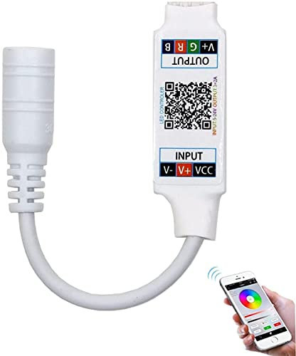 TOPXCDZ Mini RGB Bluetooth Controller DC 5V 12V 24V Weiß Musik BT Smart APP Controller Lichtleiste Steuerung für RGB LED Streifen