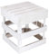 Hocker Hedwig Sitzhocker Holz Abstelltisch Kistenhocker im Weinkisten Style 42x42x45cm (Weiß, 42x42x45cm)