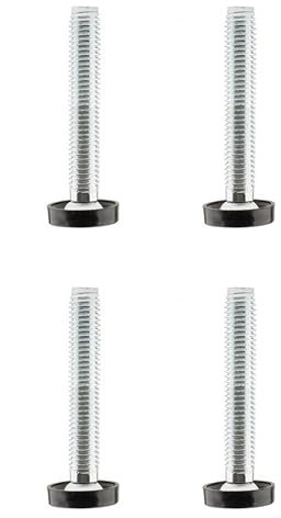 cyclingcolors 4X Rändelschrauben M10 x 80mm Verstellschraube Möbelfüße Regulierschraube Justierschraube Verstellfüße Kunststoff Stahl Schraube Möbel