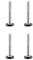 cyclingcolors 4X Rändelschrauben M10 x 80mm Verstellschraube Möbelfüße Regulierschraube Justierschraube Verstellfüße Kunststoff Stahl Schraube Möbel