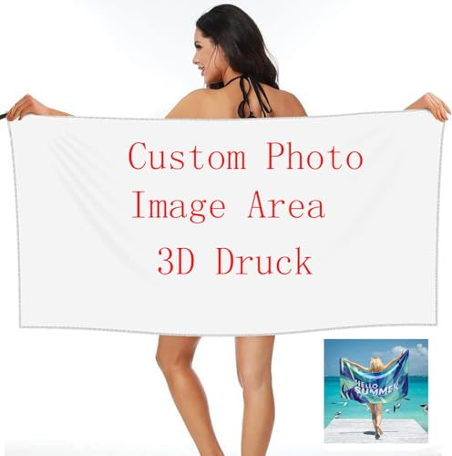 MAOYUTOU Foto Custom Mikrofaser Strandtuch Handtücher 160 x 80 cm Tragbares sandfreie, schnell trocknende und leichte Stranddecke Perfekt für Strand Outdoor Sauna YogaFitness Reisen Sport Wandern
