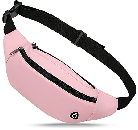 Long Keeper Sac banane pour homme et femme - Imperméable - Pour la marche, la course à pied, la randonnée - Avec ceinture réglable - Pour le sport, les voyages en plein air, b-rose, Taille unique