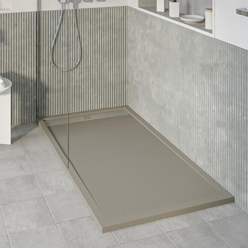 KOES - Kunstharz-Duschwanne Modell VOIGA – 80x180 – Quarzgrau RAL 7039