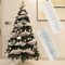 2 Rollen Weihnachts-Poly-Netzband, 26 CM Weihnachts Metallfolie Netzrollen Metallfolie Deko Netzband für Weihnachtsbaum Kränze Band Girlande Dekoration (Weiss)