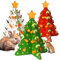 Ziliny 3 Sets Kaninchen Futtersuche Spielzeug Weihnachten Meerschweinchen Kaninchen Puzzle Futtersuche Spielzeug Meerschweinchen Spielzeug Zubehör Weihnachtsbaum Häschen Gemüse Heu Futterspender für
