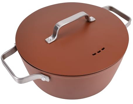 BERGNER SAN IGNACIO Cacerola 28 cm con tapa, 6 litros, aluminio reciclado, para inducción, línea Agros