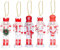 SHATCHI Weihnachtliche Nussknacker aus Holz, 13 cm, 5-teiliges Set – Soldaten König Puppe, bewegliche Teile, Figuren, Weihnachtsbaum, hängende Dekoration, Ornamente