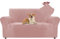 Ystyle Copridivano Velluto, Copri Divano 2 Posti Con Braccioli, Universale Sofa Cover Antigraffio Gatto Elasticizzato, Moderno Copripoltrona Antimacchia Lavabile Antiscivolo, Rosa