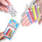 ANTEVIA - Lot de 12 bougies d'anniversaire multicolores avec plaque gâteau Happy birthday | PLUS DE 10 MODÈLES | Avec bougeoirs (Happy multi)