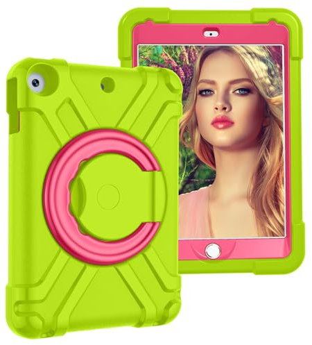 AKABEILA Étui pour tablette Apple iPad 9/iPad 8/iPad 7 10,2, robuste, antidérapant, avec support pivotant, en TPU souple, résistant aux chocs, antidérapant