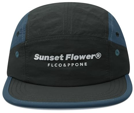 Clakllie Flat Brim Baseball Cap 5 Panel Cap Schnelltrocknend Running Cap Atmungsaktiv Sport Basecap UPF 50+ Laufmütze Outdoor Sun Protection Kappe,Black