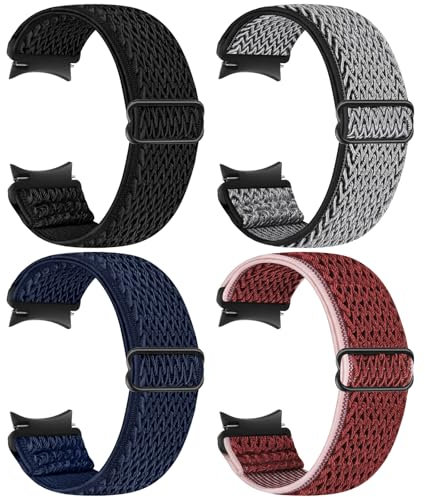 Yunshare Elastic Watch Straps Compatible with Samsung Galaxy Watch 6/5/4 40mm 44mm/Galaxy Watch 6 Classic 43mm 47mm/Watch 5 Pro 45 mm/Galaxy Watch 4 Classic 42mm 47mm Women Men Stretch Nylon Solo Loop