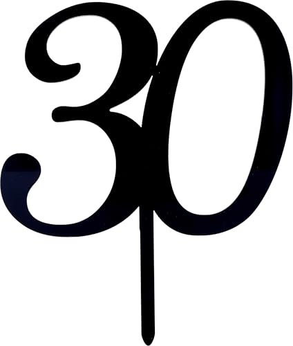 Cake Topper 30 schwarz