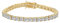 Dunnett Taylor Gold Plated 4mm Cubic Zirconia Classic Tennis Bracelet for Women