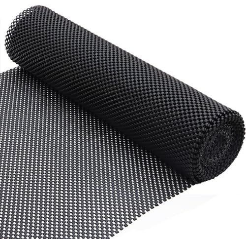 Multipurpose Non-Slip Mat - Anti-Slip Rug Underlay, Rug Gripper Matting, Black PVC Rug Pads Carpet Gripper Underlay for Home, Office, Cars, Kitchen Drawer Liners, Laminate Hard Floors 30x150CM