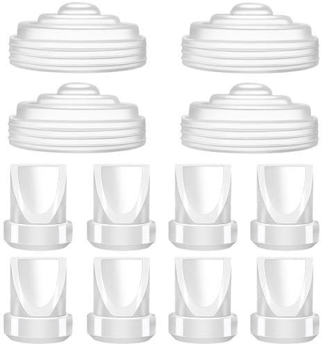 8Pcs Duckbill Valves and 4Pcs Silicone Diaphragm Compatible with Momcozy M5, Replacement M5 Pump Parts Accessories Made by Tbuymax, Not Original Momcozy Pump Parts