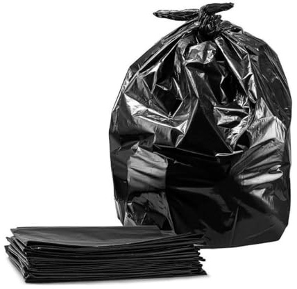 Tezraftaar® 1000 x Black Heavy Duty Wheelie Bin Liner Bags 30 x 46 x 54 240 Litre 150 Gauge Strong Refuse Sacks Thick Plastic Bin Bags for Household Kitchen Office Garden Waste Recycling