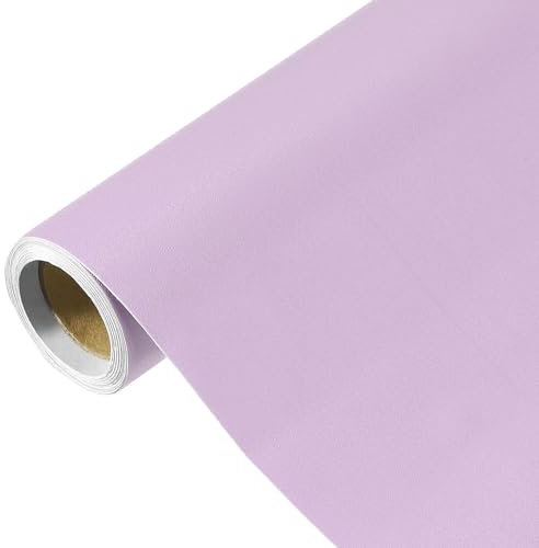 sourcing map 300 x 40cm Purple Wallpaper, Peel and Stick Wallpaper, Purple Contact Paper Solid Color Vinyl Self-Adhesive Wall Paper Decorative for Wall Covering