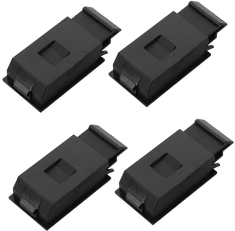 KONTONTY 4 Stück Kunststoff Türriegel Innen Bruchfester Schieberiegel Mit Schnappverschluss Rechteckiger Kunststoffverschluss Für Wohnmobil Verteilerkasten Schränke