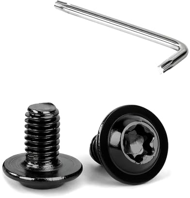 Tunejoy Viti a Testa Bombata Torx Nero con Flangia M6 x 10 mm Vite a Testa Esagonale Bulloni in Acciaio Inox A2 V2A Viti a Brugola con Chiavi a T30 Filettatura Completa 20 Pezzi
