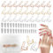 Wudu Nagelringe 30pcs Nagel Ring Verstellbar für Acrylnägel Einstellbar Nagelringe Fingernagel Öffnungsring WirdWiederverwendbarer Nail Rings Set für Frauen Schmuck Geschenk(Gold, Silber, Rose) ﻿