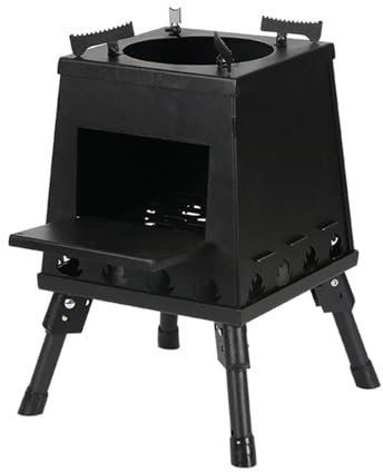 Chauffage de camping à bois – Grand réchaud d'abri, poêle d'extérieur pour camping | Four à bois de tente chauffante, poêle à bois pliable portable, poêle à bois Bushcraft pour la survie la