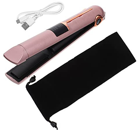 FOMIYES Lockenstab Lockenwickler Für Kurzes Haar Glätteisen Chi Kabelloser Lockenwickler Pro Automatischer Lockenwickler Rotierende Lockenwickler Tragbar Frauen Kamm Zauberstab Golden Abs