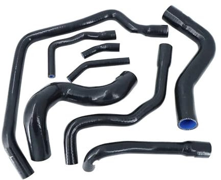 Entrada Aire Kit De Mangueras De Radiador De Silicona para BMW E34 M30 6CYC 525 528 530 89-95 (8 Piezas) Coche Admisión Tubo Entrada Aire(K8-102 Black)