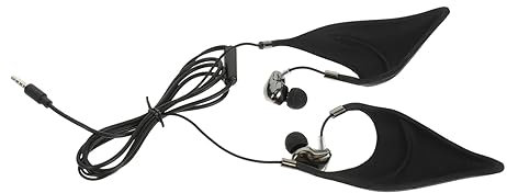 NUOBESTY Ear Kopfhörer mit Mikrofon Elfenohren Design Kabelgebundenes Headset für Telefon und Computer Leicht Geräuschunterdrückung Lautstärkeregler Schwarz