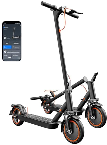 Trottinette Electrique Adulte Pliable, Moteur 350W Batterie 36V 7.8Ah, Régulateur de Vitesse, Contrôle APP Antivol Freins Doubles avec Suspension,Trottinette Électrique Adulte Ultra Legere