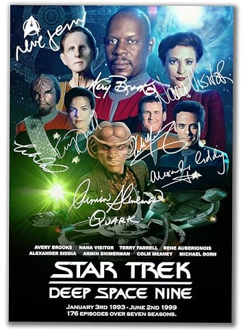 Star Trek Deep Space Nine Cast signiertes Poster, A4, ungerahmt, gedruckte Autogramme, Sammlerstück, Wandkunst