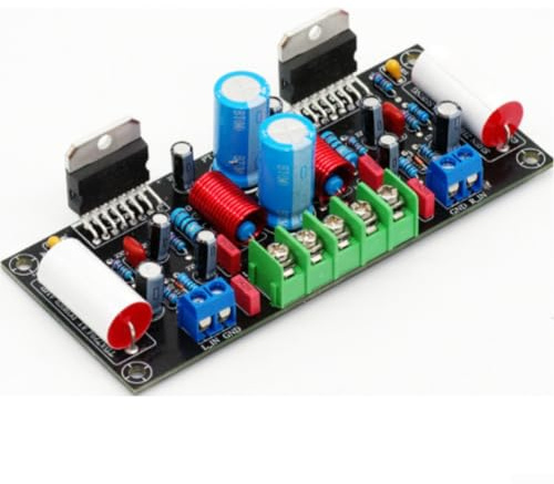 TDA7294 HiFi Audio Amplificador Placa 200 W DIY Kit, 2 Canales 100 W + 100 W PCB Audio Power Board, FR4 Circuito para CC ± 24 V hasta ± 40 V, para bajo ruido FR4 (placa terminada)