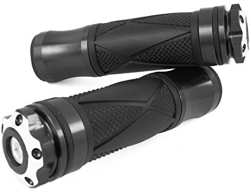 CNC Alu Lenkergriffe Kawasaki VN 15, 750, 800, 900, 1500 / Griffe Kawasaki VN 1600, 1700, 2000 / ZR-7 (Xtreme/Schwarz)