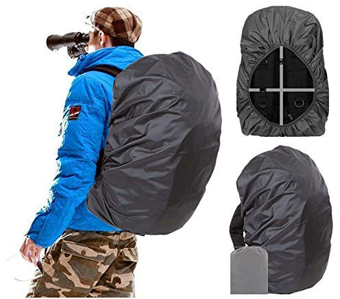 Joy Walker Rucksack-Regenschutz, wasserdicht, atmungsaktiv, geeignet für Wandern/Camping/Reisen (schwarz, Größe S (für 15–25 l Rucksack))