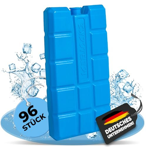 NEMT 96 Stück Kühlakkus Kühlelemente je 200ml für Kühltasche oder Kühlbox bis 12 h Kühlpack Kühlakku