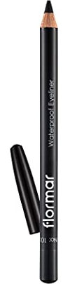 Flormar Waterproof Eyeliner - Wasserfester Eyeliner-Stift – Intensiver Farbauftrag & langanhaltende Formel – Für präzise Lidstriche, Smokey Eyes & natürliche Looks – 101 Black Ice