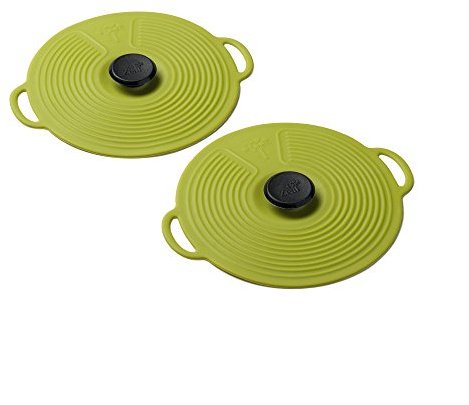 Zeal Silicone Keep Fresh Storage Airtight Seal Mini Lid Reusable Eco-Friendly Classic Design Set of 2 Lime (4”/10cm)