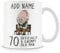 Personalised 70th Birthday Mug – Grumpy Old Man Gift – Add Name